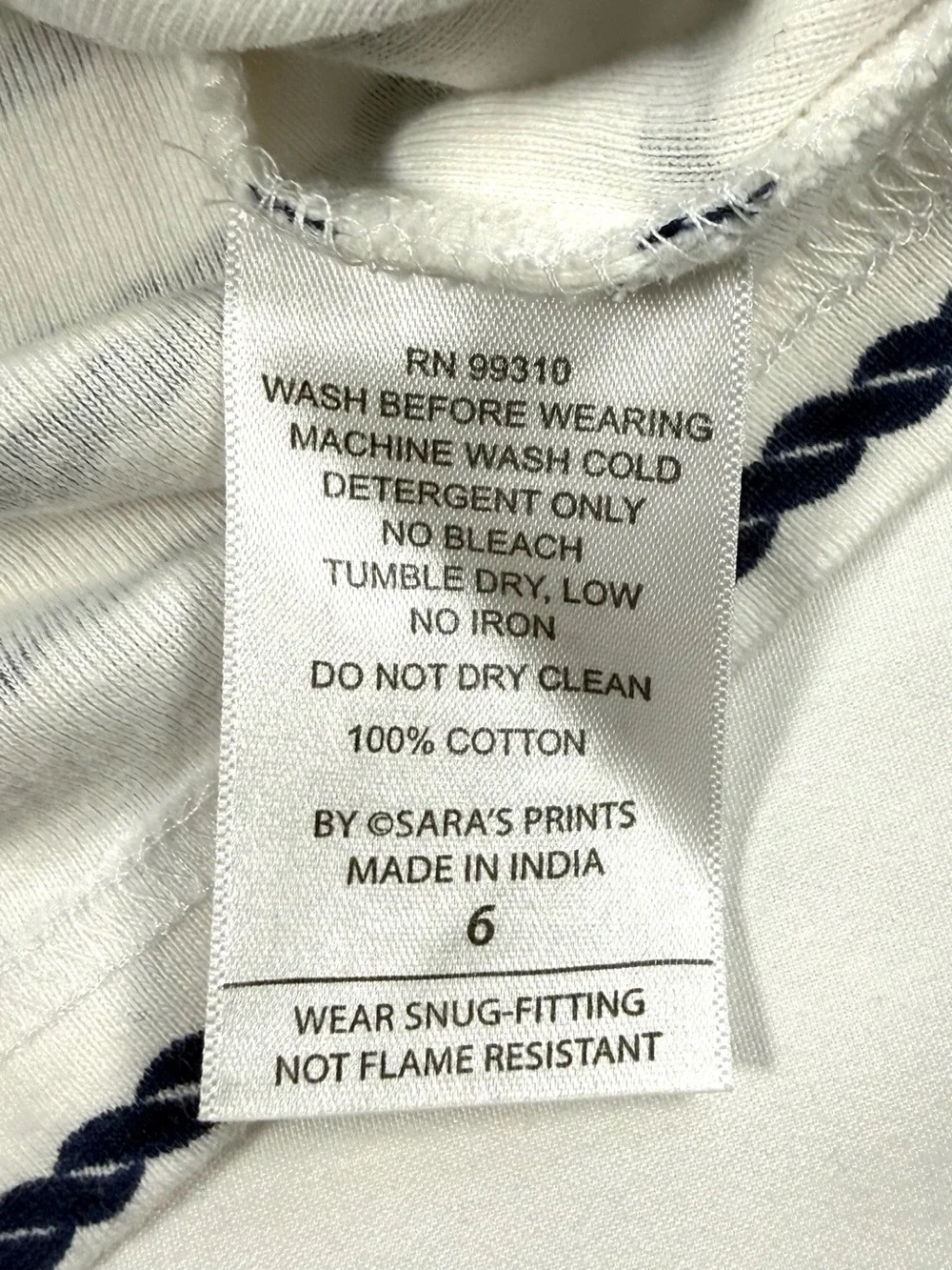 SARA’S PRINTS Boys 6 Nautical Coastal Navy‎ USA Patriotic Sleepwear Tank